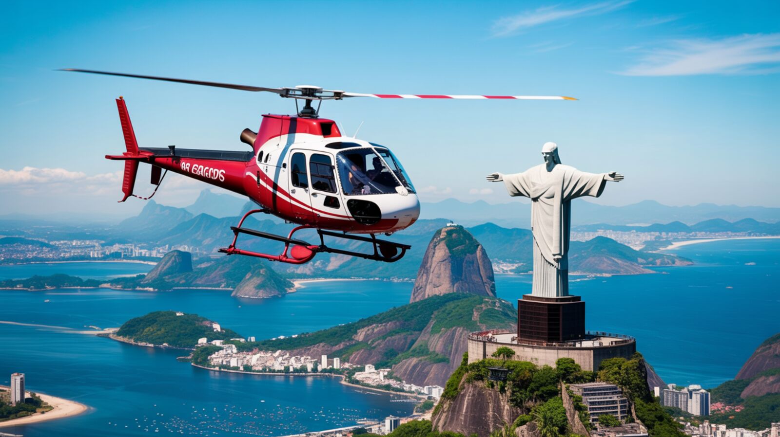Voo de Helicóptero: Perspectiva Aérea do Rio de Janeiro